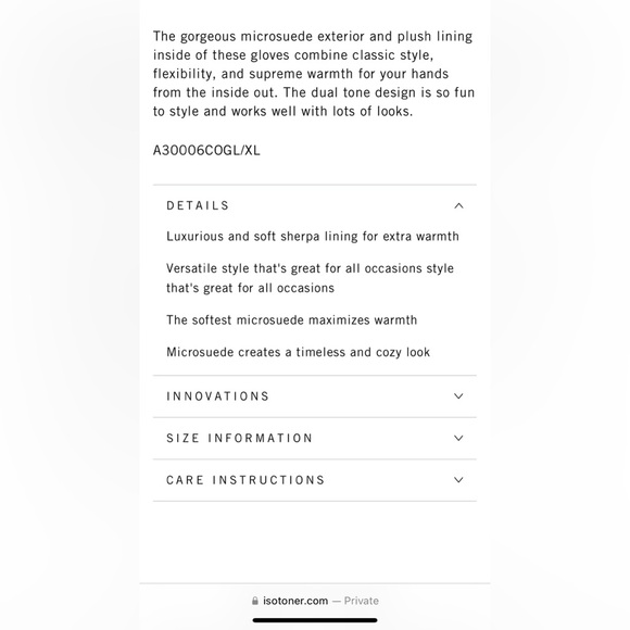 NWT Isotoner Women’s Microsuede Gloves with smarTouch, cognac, size large/XL - Picture 6 of 11